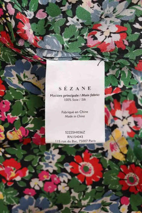 Chemise Sézane Vert en Soie