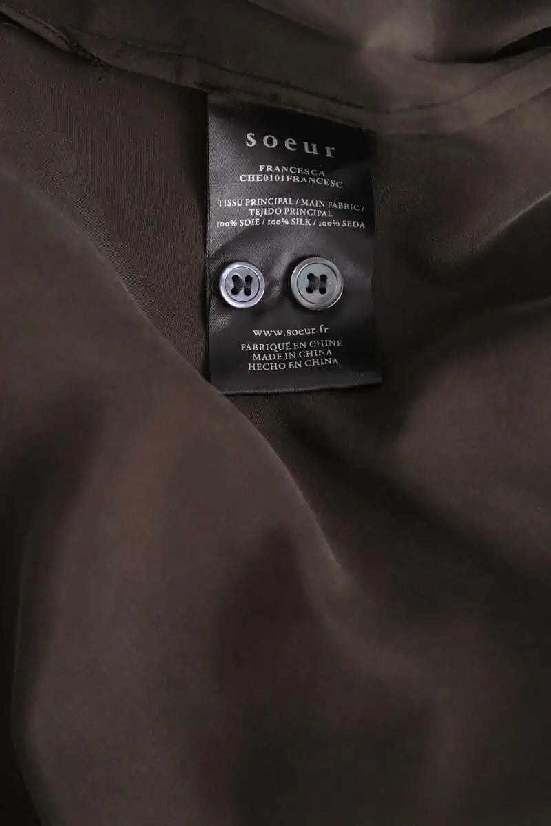 Chemise Soeur Kaki en Soie