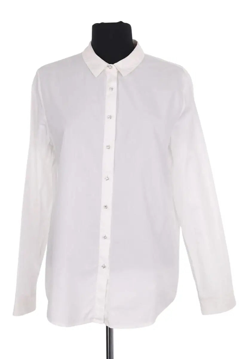 Chemise Sonia Rykiel Blanc en Coton, taille L - Seconde Main
