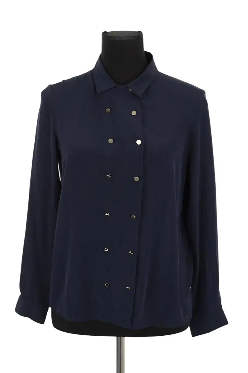 Chemise The Kooples Marine en Soie, taille S - Seconde Main