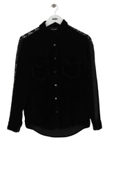 Chemise The Kooples Noir en Soie, taille XS - Seconde Main