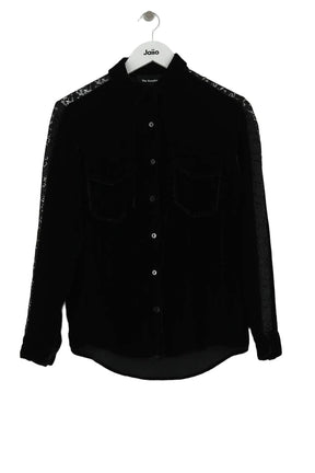 Chemise The Kooples Noir en Soie, taille XS - Seconde Main