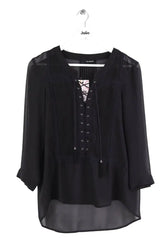 Chemise The Kooples Noir en Synthétique, taille L - Seconde Main