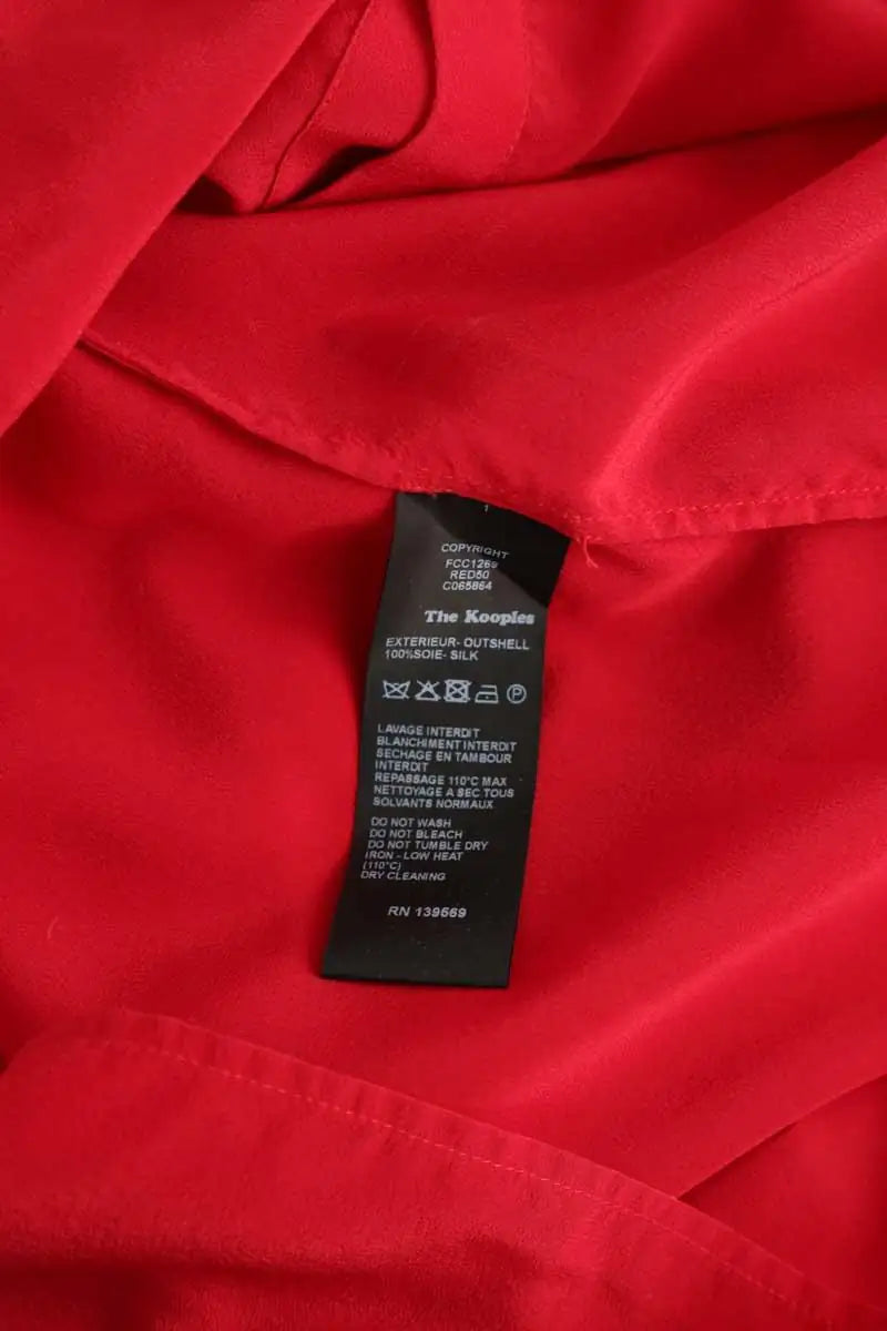 Chemise The Kooples Rouge en Soie