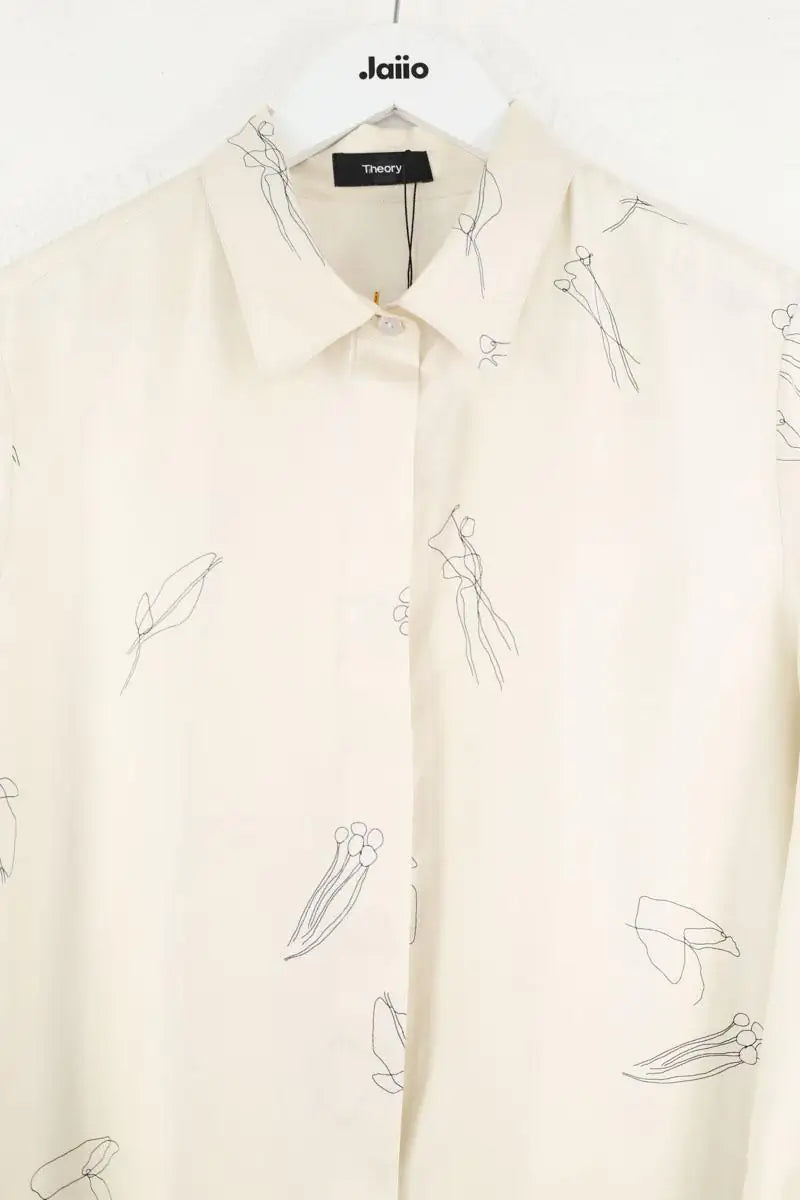 Chemise Theory Blanc en Soie