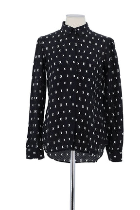 Chemise Theory Noir en Soie, taille S - Seconde Main