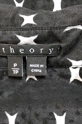 Chemise Theory Noir en Soie