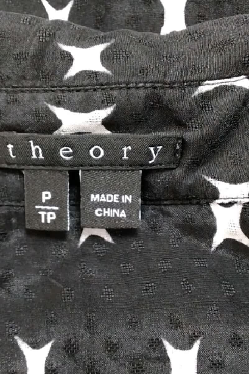 Chemise Theory Noir en Soie