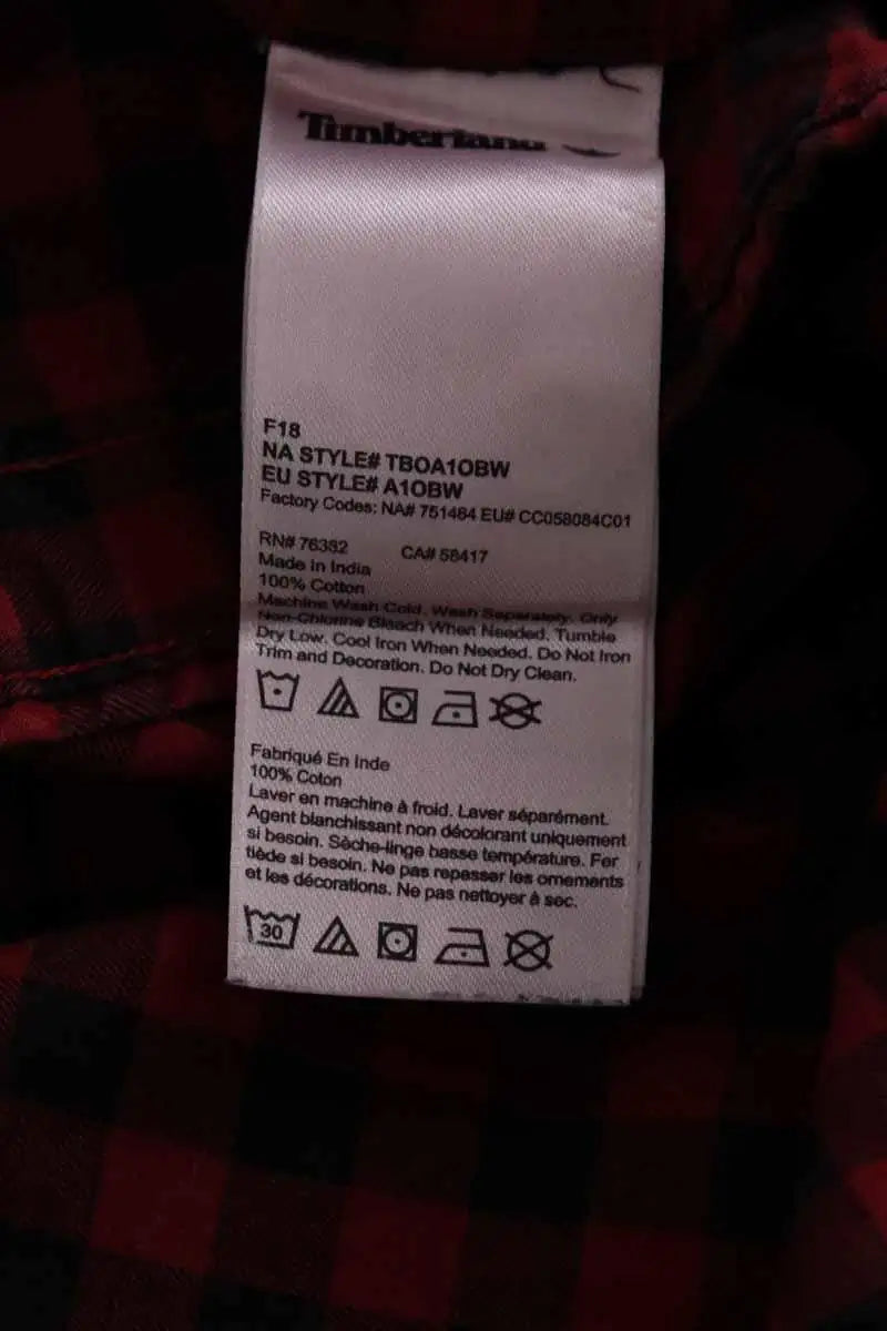 Chemise Timberland Rouge en Coton