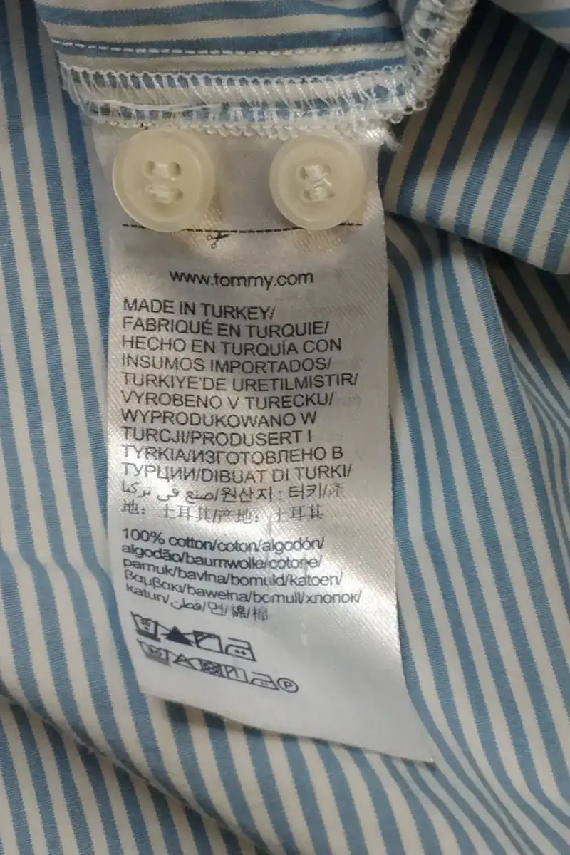Chemise Tommy Hilfiger Bleu en Coton