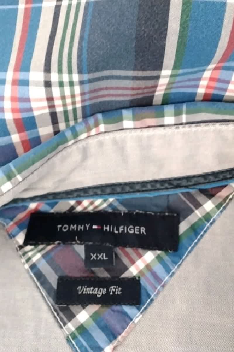 Chemise Tommy Hilfiger Bleu en Coton