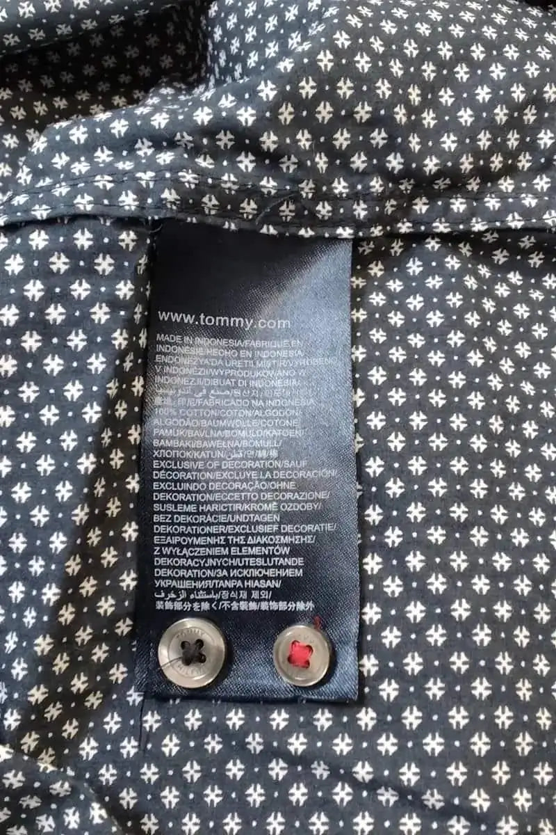 Chemise Tommy Hilfiger Marine en Coton