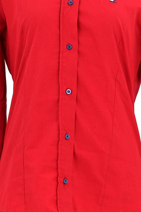 Chemise Tommy Hilfiger Rouge en Coton
