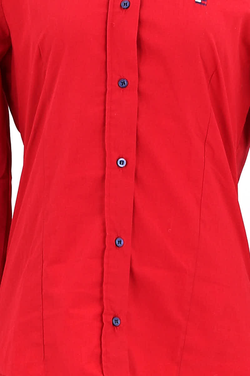 Chemise Tommy Hilfiger Rouge en Coton