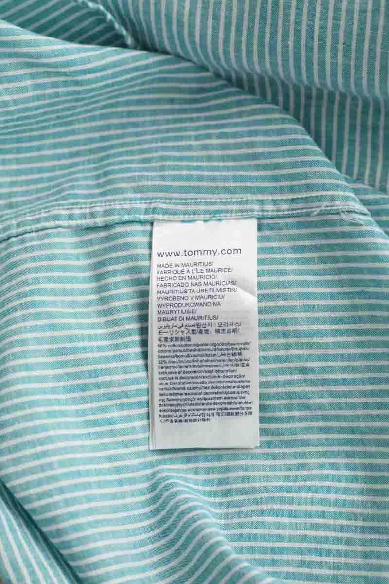 Chemise Tommy Hilfiger Vert en Lin