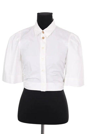 Chemise Tresse Blanc en Coton, taille S - Seconde Main