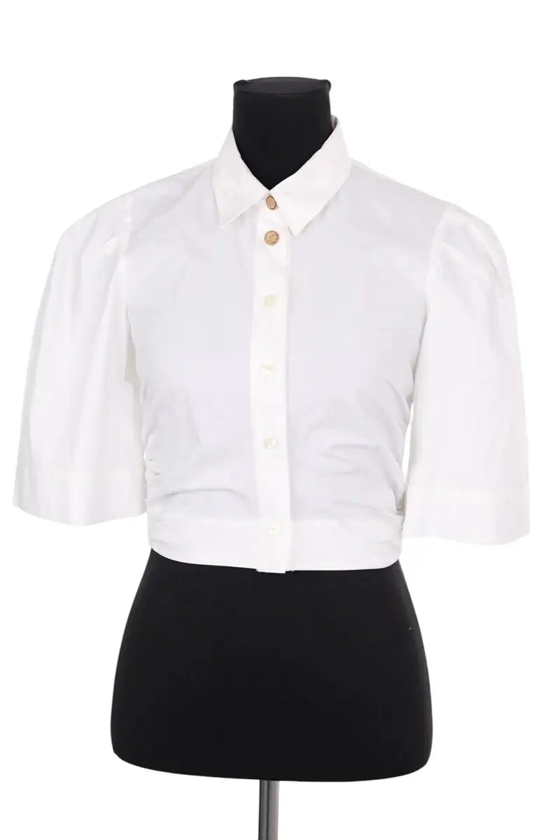 Chemise Tresse Blanc en Coton, taille S - Seconde Main