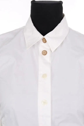 Chemise Tresse Blanc en Coton