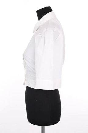 Chemise Tresse Blanc en Coton