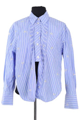Chemise Tresse Bleu en Coton, taille XS - Seconde Main