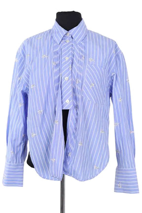 Chemise Tresse Bleu en Coton, taille XS - Seconde Main