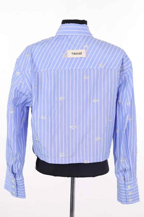 Chemise Tresse Bleu en Coton