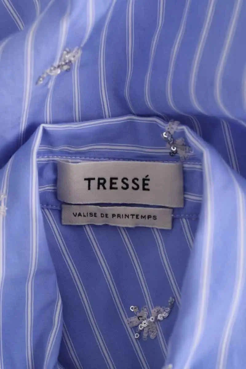 Chemise Tresse Bleu en Coton