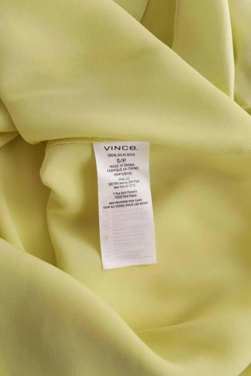 Chemise Vince Jaune en Synthétique