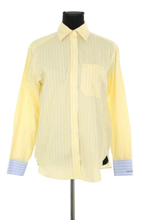 Chemise Zadig & Voltaire Tais raye pop Jaune en Coton, taille XS - Seconde Main