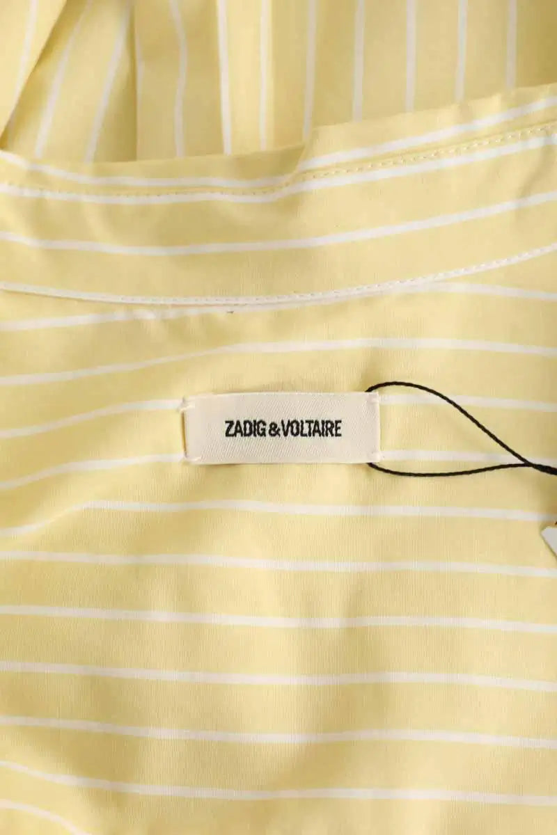 Chemise Zadig & Voltaire Tais raye pop Jaune en Coton