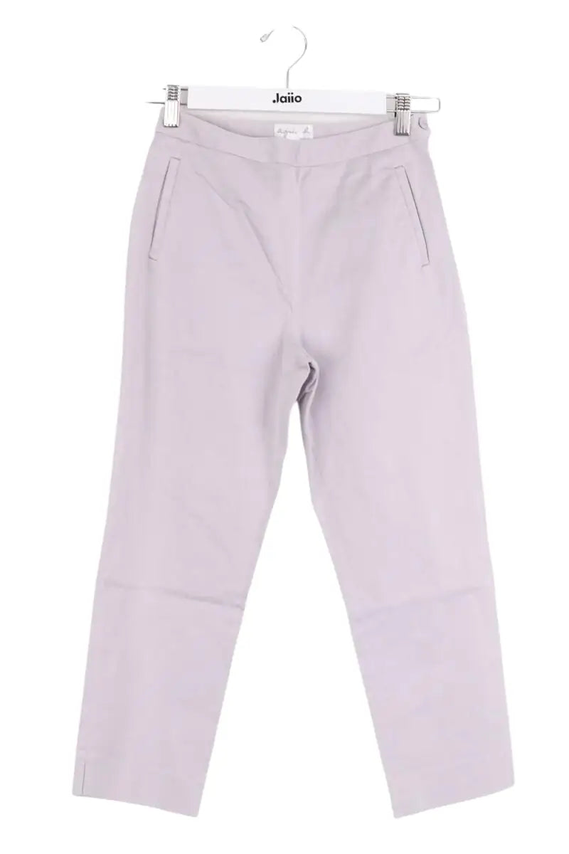 Chino Agnès B. Gris en Coton, taille S - Seconde Main