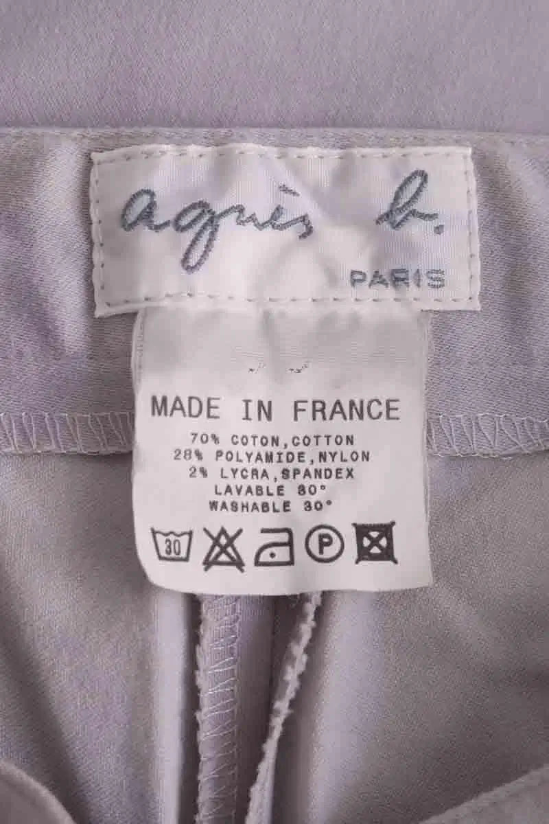Chino Agnès B. Gris en Coton