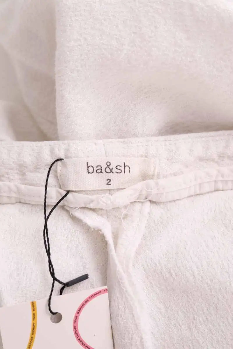 Chino Ba&Sh Blanc en Coton
