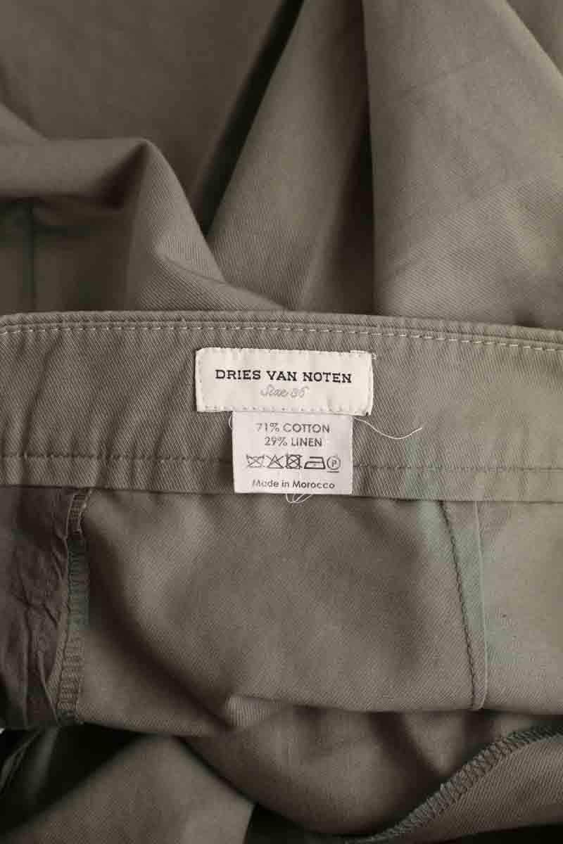 Chino Dries Van Noten Kaki en Coton