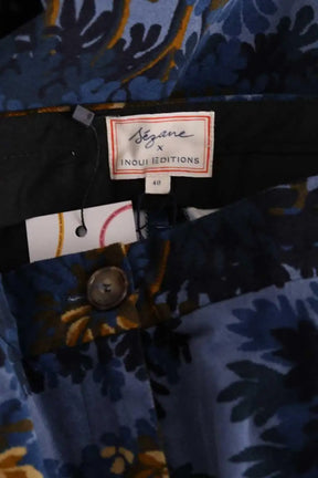Chino Sézane Bleu en Coton