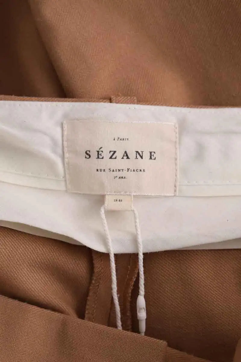 Chino Sézane Marron en Laine