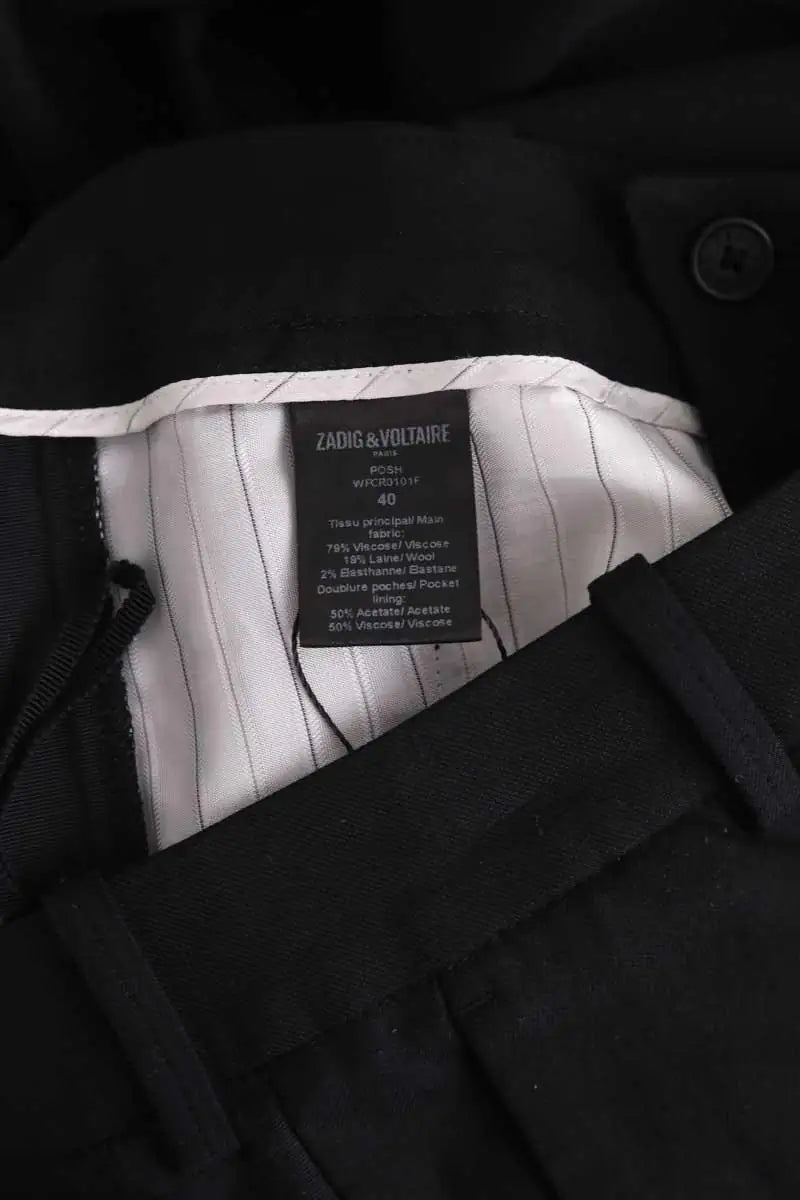 Chino Zadig & Voltaire Noir en Synthétique