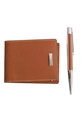 Coffret portefeuille et stylo S.T. Dupont Camel en Cuir - Seconde Main