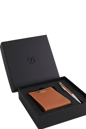 Coffret portefeuille et stylo S.T. Dupont Camel en Cuir