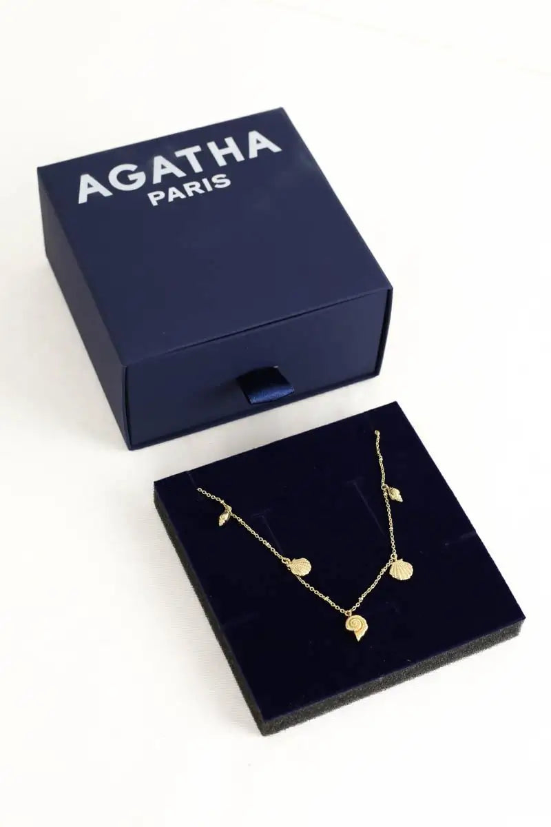 Collier Agatha Doré en Métal