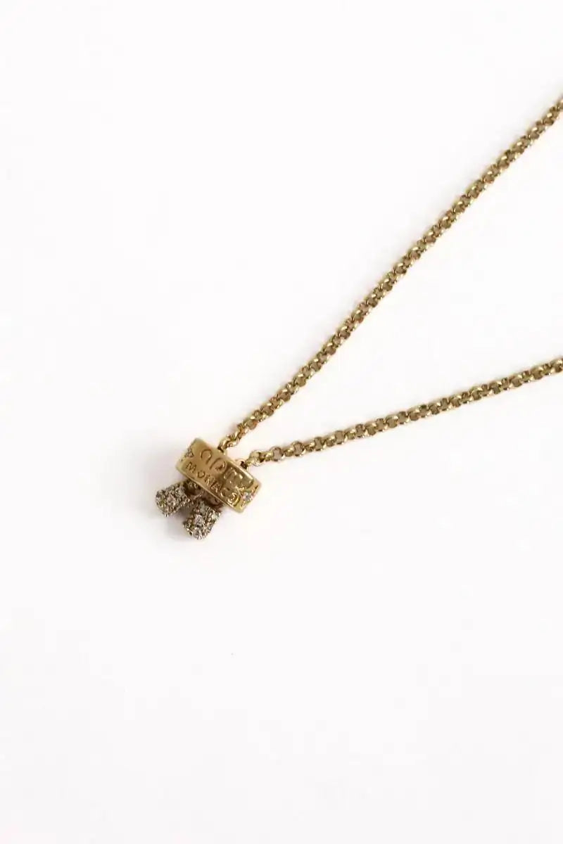 Collier APM Monaco Yummy bear baby Rose en Plaqué or