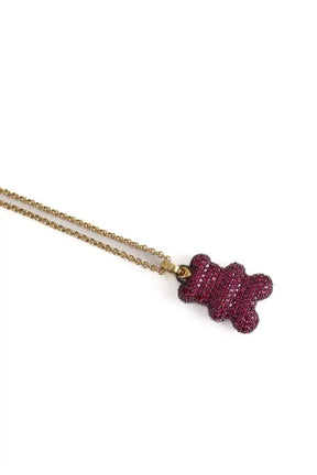 Collier APM Monaco Yummy bear baby Rose en Plaqué or