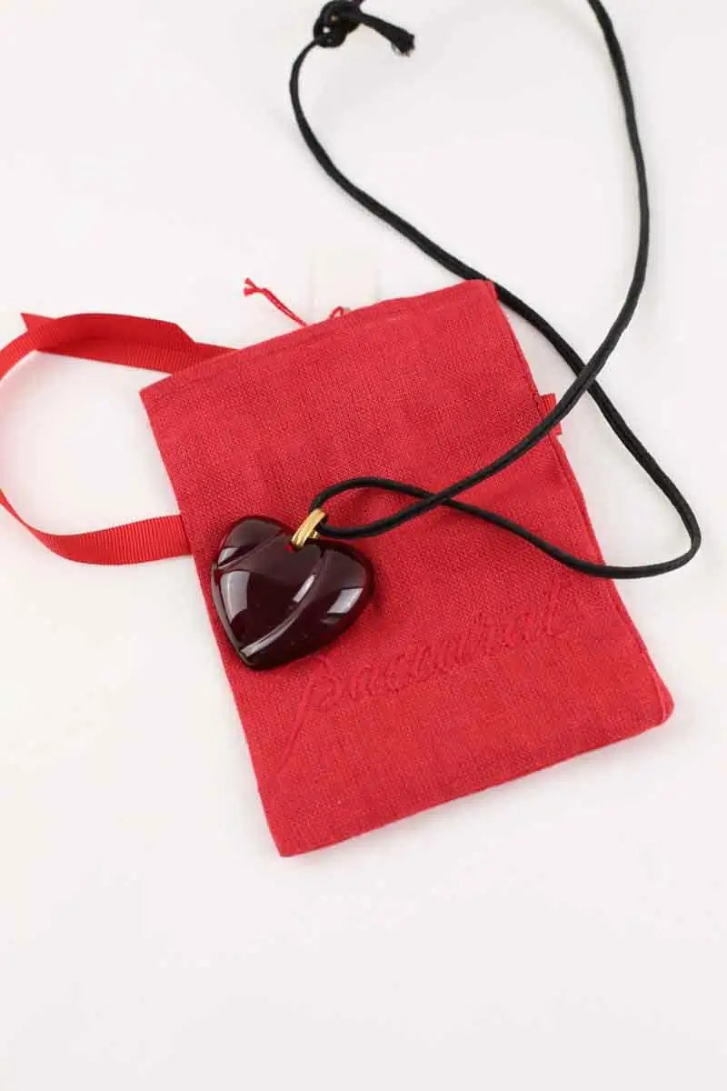 Collier Baccarat Coeur Amor Rouge en Cristal