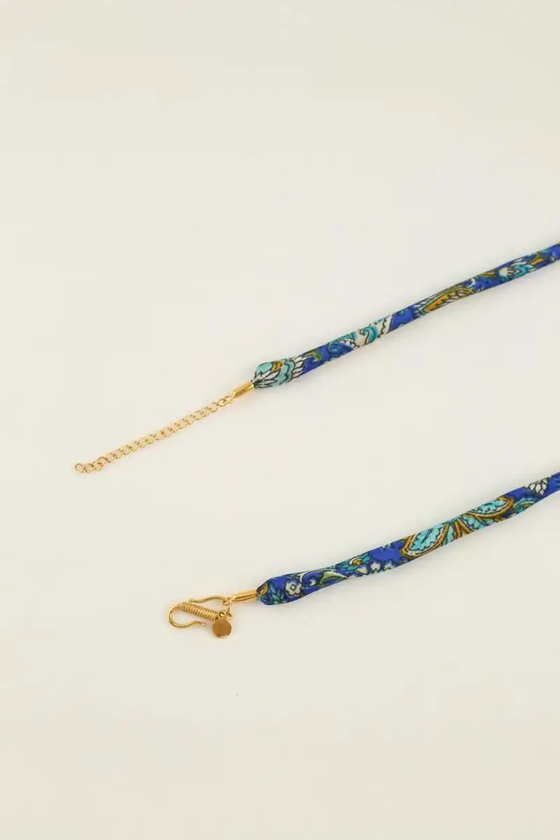 Collier CAROLINE DE BENOIST Bleu en Tissu