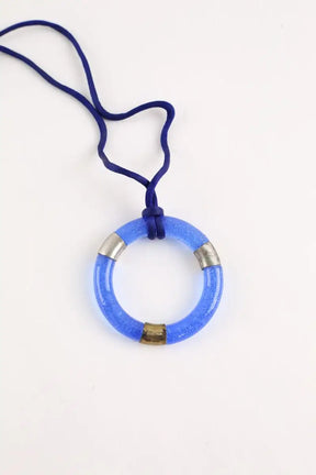 Collier Daum Bleu en Verre
