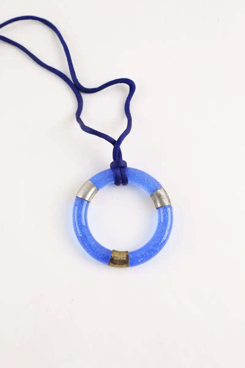Collier Daum Bleu en Verre
