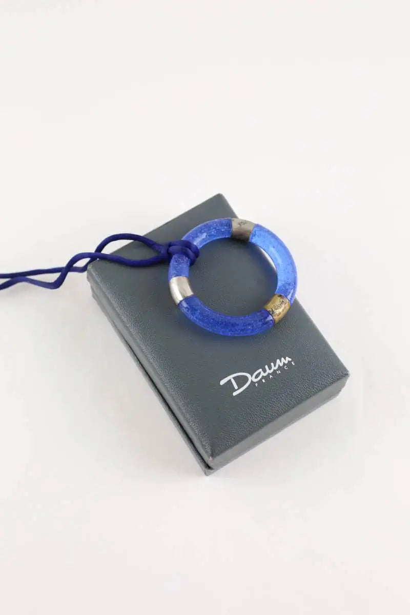 Collier Daum Bleu en Verre