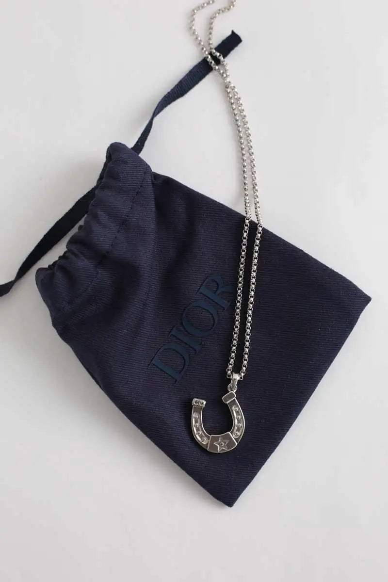 Collier Dior Gris en Métal