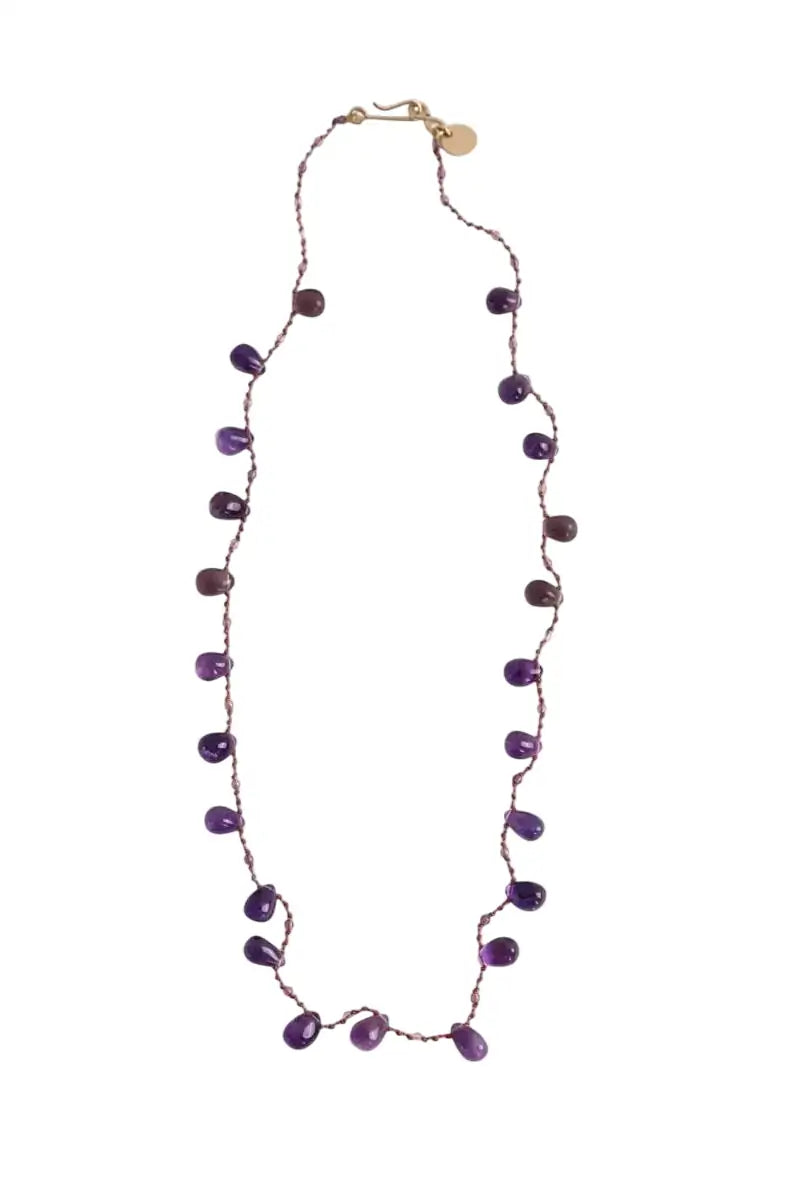 Collier IVARENE Violet en Perle - Seconde Main