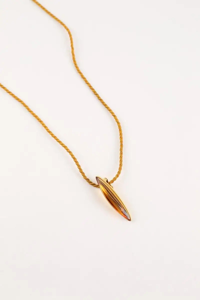 Collier Lalique Orange en Verre
